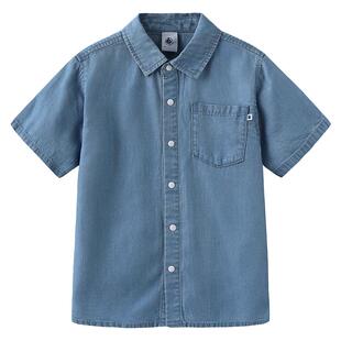 法国小帆船Petitbateau童装儿童莱赛尔天丝短袖衬衫A0CQW