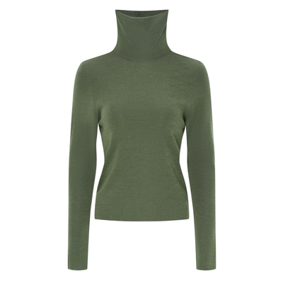 IDPAN羊毛针织衫春季新款简约百搭纯色打底长袖套头高领毛衫