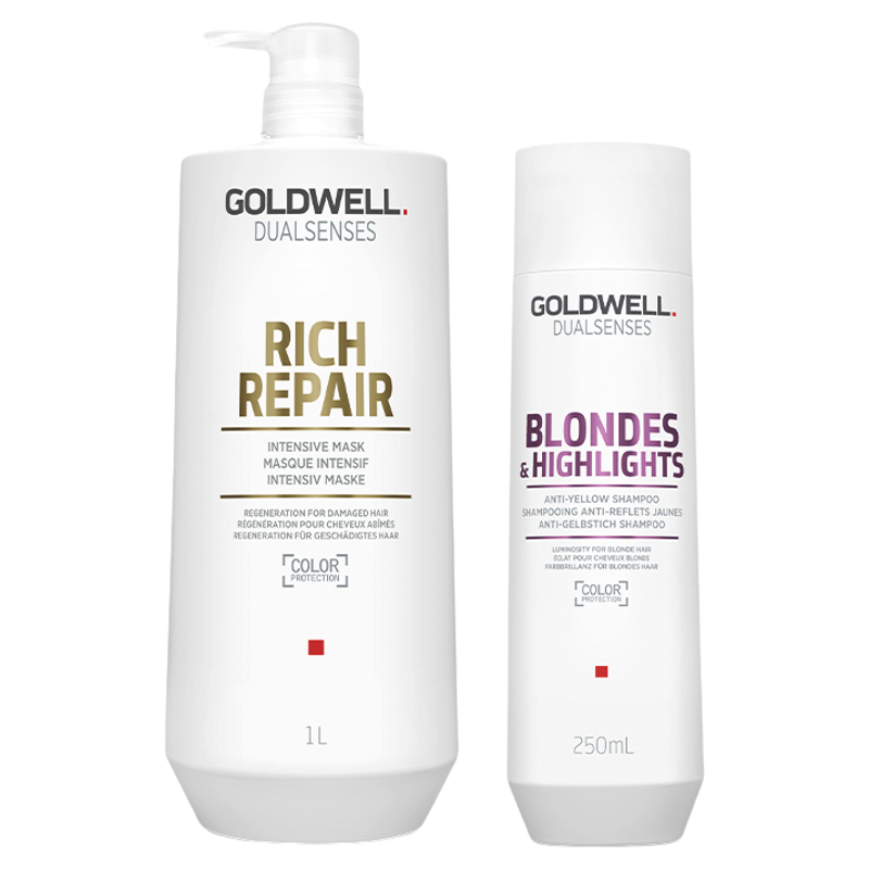 GOLDWELL歌薇去黄修护洗护套组