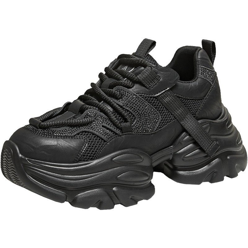 TATA他她漫游者女鞋加绒休闲运动鞋百搭增高厚底老爹鞋子CY214AM6