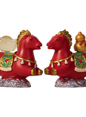 国潮祥云马茶宠摆件创意马上有钱