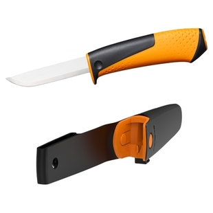 FISKARS进口随身小刀带刀鞘多功能便携锋利户外生存刀小直刀knife