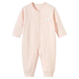 婴儿连体衣春秋冬新生纯棉男女幼儿薄款打底贴身春装哈衣宝宝衣服