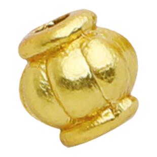 14K包金保色小号灯笼珠沙金通孔瓜纹隔珠材料diy手工串珠配饰品