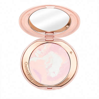 CharlotteTilbury CT新品小银盘熏梦紫限定粉饼 提亮定妆蜜粉饼
