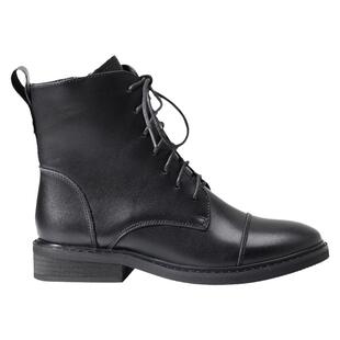 冬季薄绒保暖斯文秀气舒适百搭软底圆头马丁靴侧拉链牛皮女式短靴