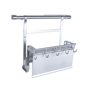 厨房菜板砧板刀架304筷子调羹收纳置物架不锈钢拉丝壁挂挂架挂件