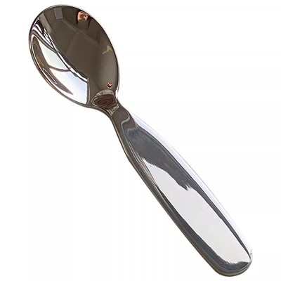 短款宽柄不锈钢儿童勺子