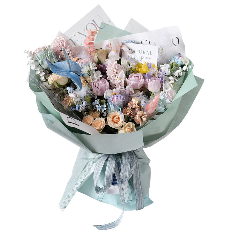 进口鲜花花束芍药玫瑰花混搭送朋友生日北京花店同城配送花小时达