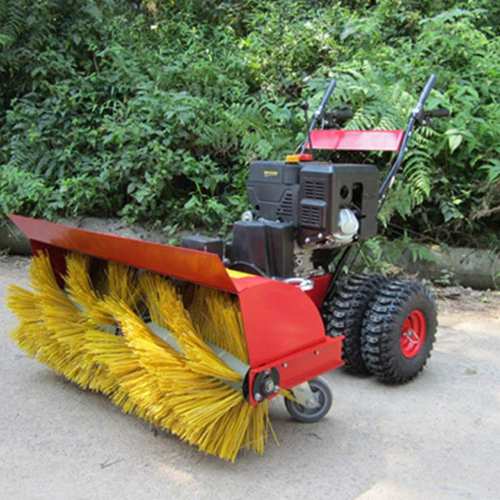 中旺手推式扫雪机滚刷式道路清理扫雪车多功能路面清雪机扫地车