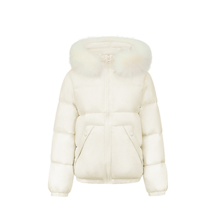 POET WONG【雪吻少女】皮草世家 Y*ves 大狐狸毛领羽绒服90白鸭绒