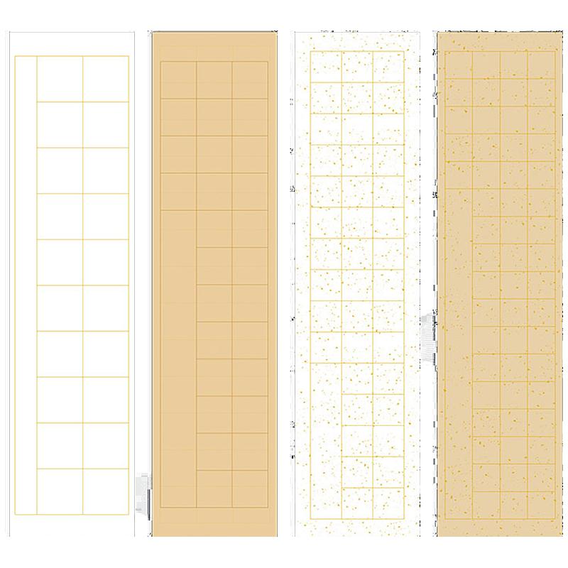 紫芳斋四尺对开三开书法作品纸28格半生半熟宣纸书法专用纸40格56格方格子带落款软笔毛笔书法国展参赛作品纸