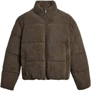 柜859!冬季新品男装宽松复古灯芯绒棉服立领夹克厚外套 3833/305