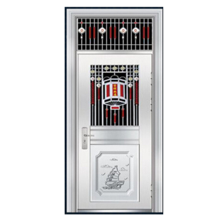 304不锈钢门单门防盗门乡村安全入户阳台车库玻璃门别墅庭院大门