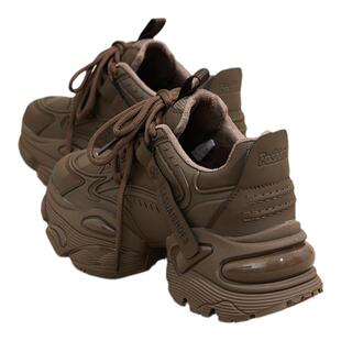 2026春季厚底老爹鞋女加绒复古轻便舒适小个子内增高休闲运动鞋潮