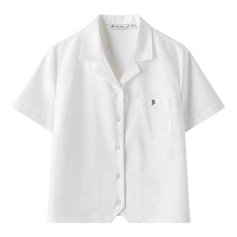 东京岁时记JK制服衬衣短袖白衬衫甜美可爱衬衣穿搭短款上衣女夏季