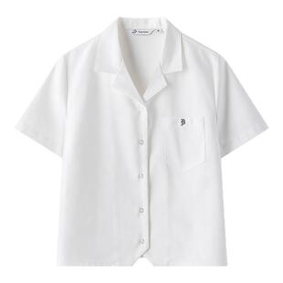 东京岁时记JK制服衬衣短袖白衬衫甜美可爱衬衣穿搭短款上衣女夏季
