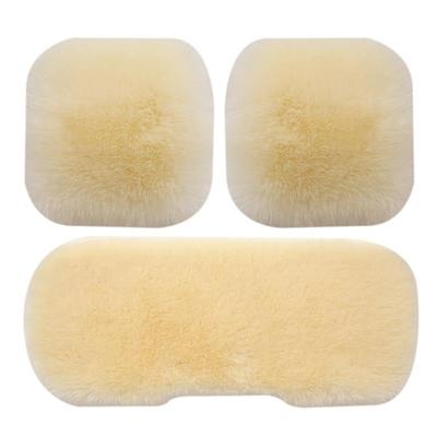 加厚汽车坐垫冬季羊毛绒三件套保暖短毛冬天座垫车垫单座防滑通用