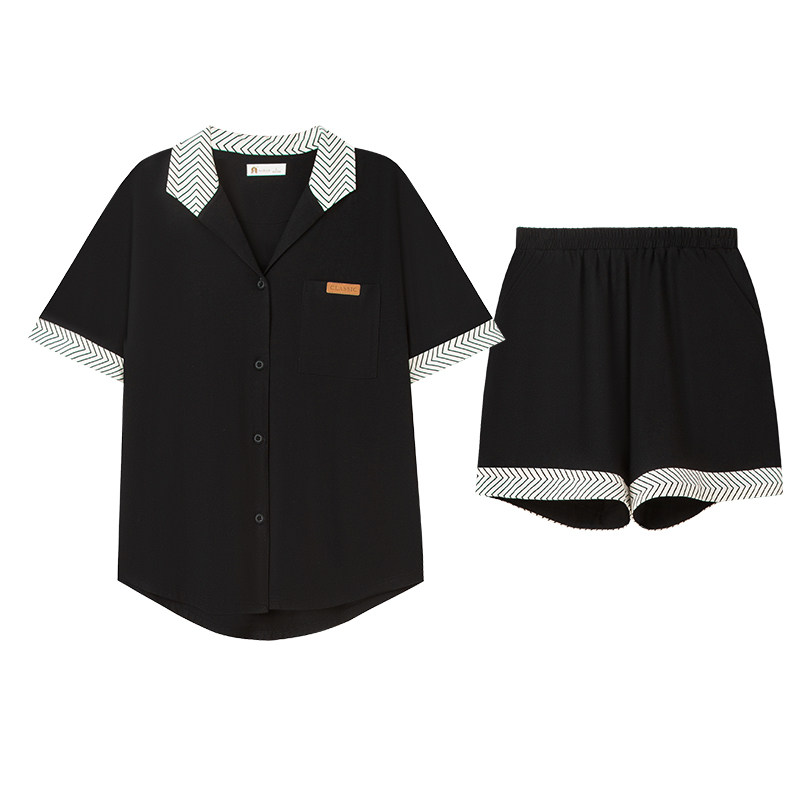 妮狄娅夏情侣纯棉时尚家居服套装