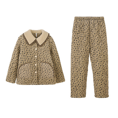 安之伴【巨保暖】珊瑚绒睡衣女冬季三层加厚夹棉冬款可外穿家居服