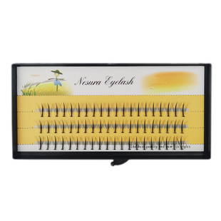 稻草人仙女朵毛花芊朵夹心网红中部加粗嫁接睫毛单簇自然浓密款