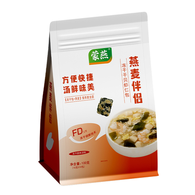 微咸冻干速食粥健康早餐方便食品冲泡即食早饭干杯虾仁燕麦片冲饮