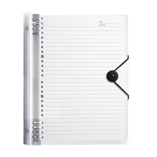 得力活页本笔记本本子B5可拆卸方格活页夹A5不硌手横线活页纸替芯网格方格夹可换外壳记事本日记本考研错题本