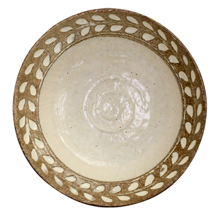 花间叠影。复古创意日式小碎花手作粗陶高温烧制陶瓷碗酸奶碗深盘