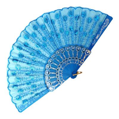 红色舞蹈扇子旗袍走秀表演折扇