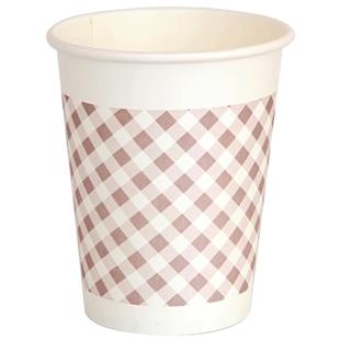 得力一次性纸杯加厚杯250ml耐高温办公商务茶水杯竹纤维杯子家用家用经济放渗漏免用杯托不易变形防烫咖啡杯