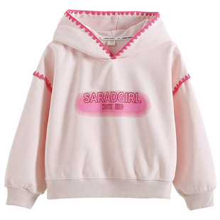 【清仓】女童卫衣春秋款中大童春季洋气连帽上衣儿童初春长袖衣服