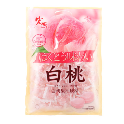 宏源白桃果汁硬糖蜂蜜柠檬味