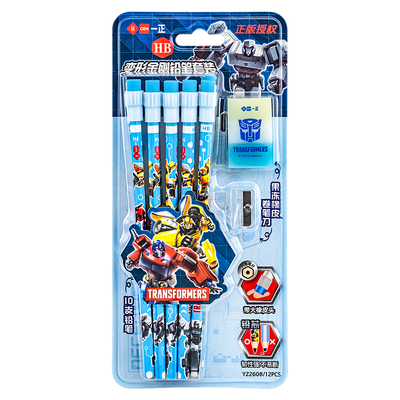 一正变形金刚HB大橡皮头铅笔套装