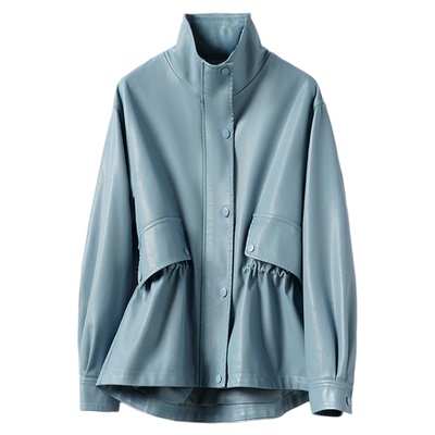 海宁皮衣女常规款韩版收腰小个子