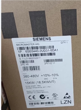 议价6SE6440-2UD31-5DA1西门子M440变频器15/18.5KW 6SE64402UD31