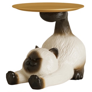 暹罗猫玄关钥匙收纳摆件客厅电视柜装饰品生日搬家新家乔迁礼物