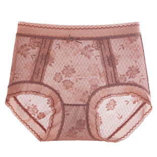 美宅玻尿酸无痕中腰女士内裤性感贵妇独特绝美蕾丝2026新款桑蚕丝