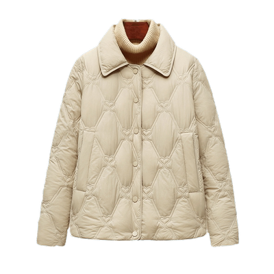 鸭鸭羽绒服女短款百搭翻领外套