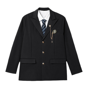 日系学院风校服男生dk西装制服外套jk校供感红色西服学生痞帅班服