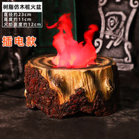 Simulated brazier, flame lamp, decorative props, festive atmosphere, stove, fireplace, portable plastic pumpkin lantern, candle stand thumbnail 5