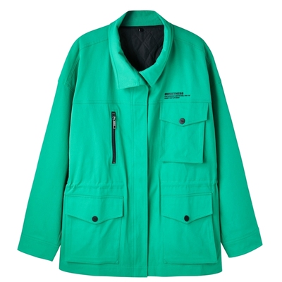 U/TI休绿色工装风派克风衣女设计感显白休闲上衣尤缇时尚春季新款