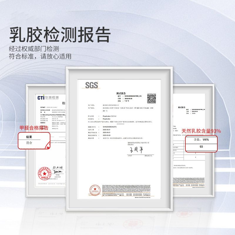 正品皇家乳胶枕头成人按摩颈护天然礼品枕头曲线枕芯颈椎
