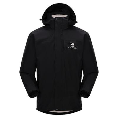 骆驼木黛粉色雨神冲锋衣三合一男女情侣款外套户外防水专业登山服