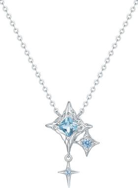 周六福星芒项链女S925银链坠国风轻奢小众送女友本命年礼物