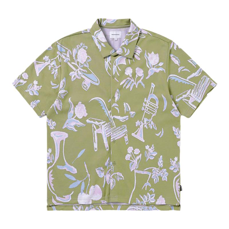thisisneverthat®Object Jacquard Button Up Top提花短袖衬衫