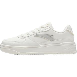 安踏轻程丨厚底小白鞋女2026春季新款轻质板鞋简约百搭皮面运动鞋