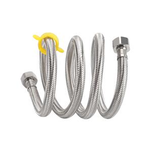 进水管热水器马桶角阀连接管冷热龙头尖头304不锈钢编织管4分家用