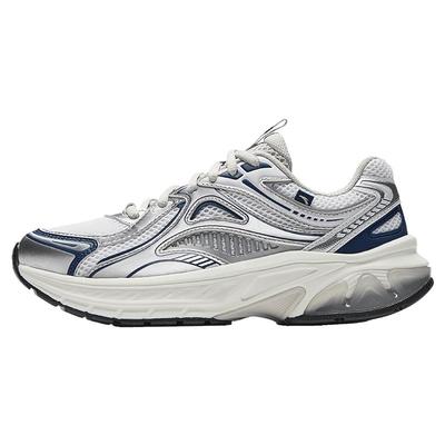 安踏AT2005潮流复古女跑步鞋银色