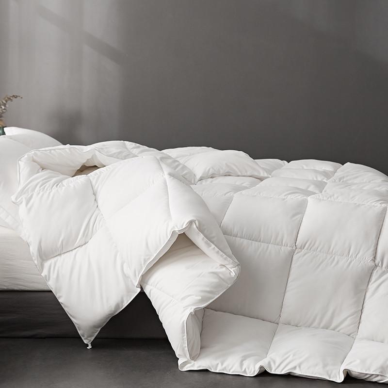 白色春秋被子 羽丝棉被芯蓬松单人被褥 1.5m绗缝固定冬被双人2m床