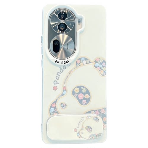 ins风碎花熊猫适用opporeno11/12pro手机壳新款高级感reno13/14网红爆款手机壳reno15pro防摔外壳保护套女生